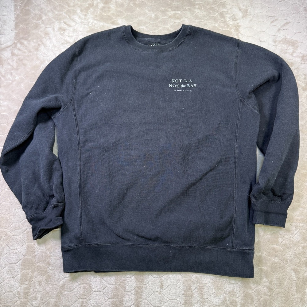 Esteem Surf Not LA Not‎ Bay Snake Colonial Heavy Crewneck Sweatshirt Sz XL FADED